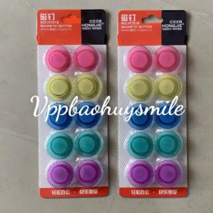 Nam Châm Hít Bảng (Vỉ 12 Cục) 3 Cm (Nhựa trong)